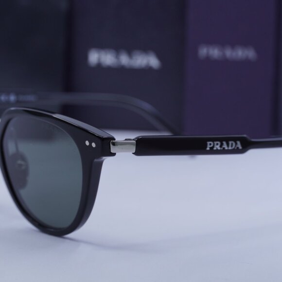 Prada PR17YS 1AB03R Cat Eye Sunglasses – Black/Green Polarized - Picture 2 of 10